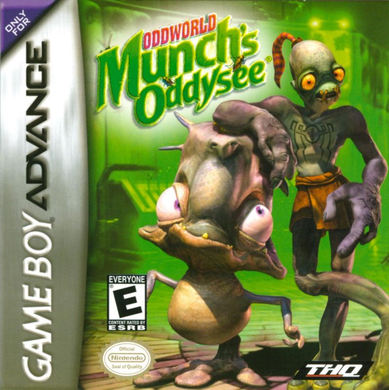 Oddworld Munch's Oddysee box art for GameBoy Advance